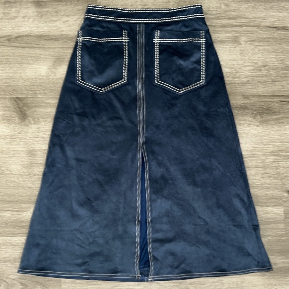 En Saison Robin Midi Skirt faux suede - Picture 8 of 12